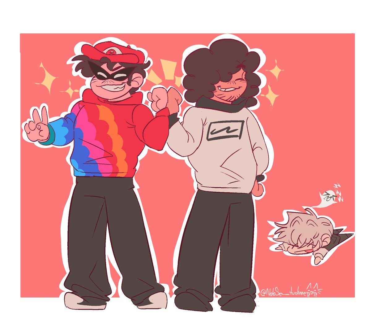 NoloSe__tudime's tweet photo. El mecanicrow triunfo y mientras tanto gamster JSKAJSKAK 
#mecanicrow #gamsterfanart https://t.co/SNGO1FQjP8