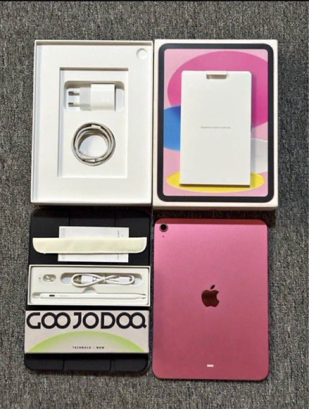 mayfobrah's tweet photo. wts dijual ipad air gen 11 a16 pink garansi ibox

-bh 100 cc 104
-garansi masih tahun depan
-fullset masih mulus banget
-price 4.7
- kelengkapan di pict

buat yg minat atau nanya detail bs dm langsung ya
 bs cod

.t wtb wts ipad air gen 11, 128 ibox
#zonauang https://t.co/gwC6X7Q60Q