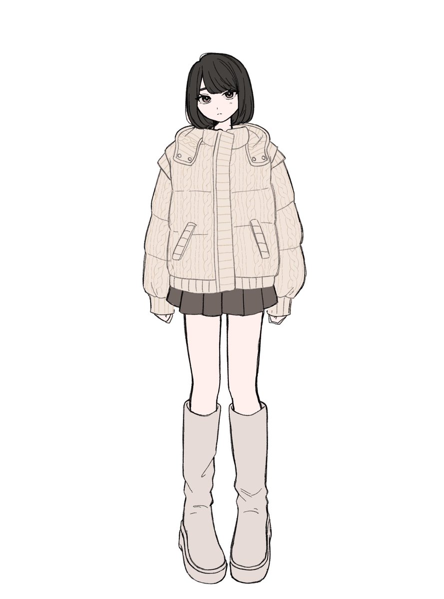 wawa_udon's tweet photo. ケーブルニットダウン好きで描きたかったんだけど己の画力じゃ魅力を最大限引き出せなかったので没😿
参考はThe toeのケーブルニットダウン！ https://t.co/bxCG2lB9cC