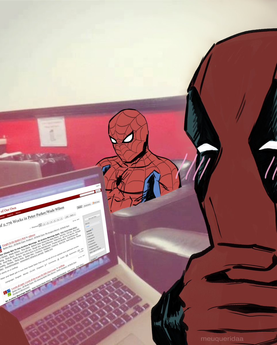 meuqueridaa's tweet photo. he’s the biggest spideypool shipper 
#spideypool https://t.co/K8e2Qy7vtN