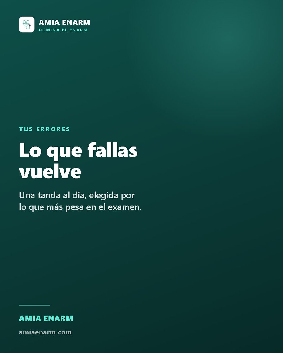 AMIAHealthTech's tweet photo. Una pregunta que ya fallaste rinde más que una nueva: el hueco ya está identificado.
#amiaenarm #amiahealthtech #ENARM https://t.co/JbaKgep79M
