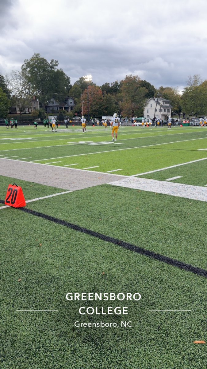 begerton98's tweet photo. Thank you @juwarren52 and @coach_card for having me out there on a gameday visit! I really enjoyed being out there and experiencing what it is like gameday for Greensboro College! @CoachCBowman https://t.co/LHvSZCmMBe