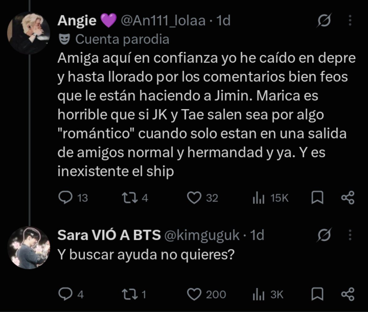 jikoooj's tweet photo. @kimguguk @miffyjmin esta eres tu, perra. si sabias pero solo te preocupa el odio cuando es tu shipeo y tus favs. https://t.co/CBMJCKFWKz