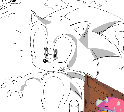 Jellyton_16's tweet photo. sonic says "!" https://t.co/2sVHbFYobm