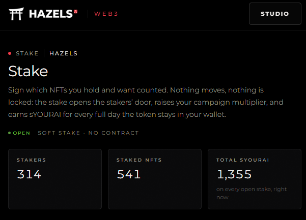 Sadegh_48's tweet photo. gHazels
314 stakers and 541 NFTs staked🔥

The @0xhazels community is already taking steps beyond the mint.

I’m excited to see more holders getting involved and helping Eight Rise move forward. The next chapter is about building an ecosystem people actually want to be part of https://t.co/owixCH6ZFK
