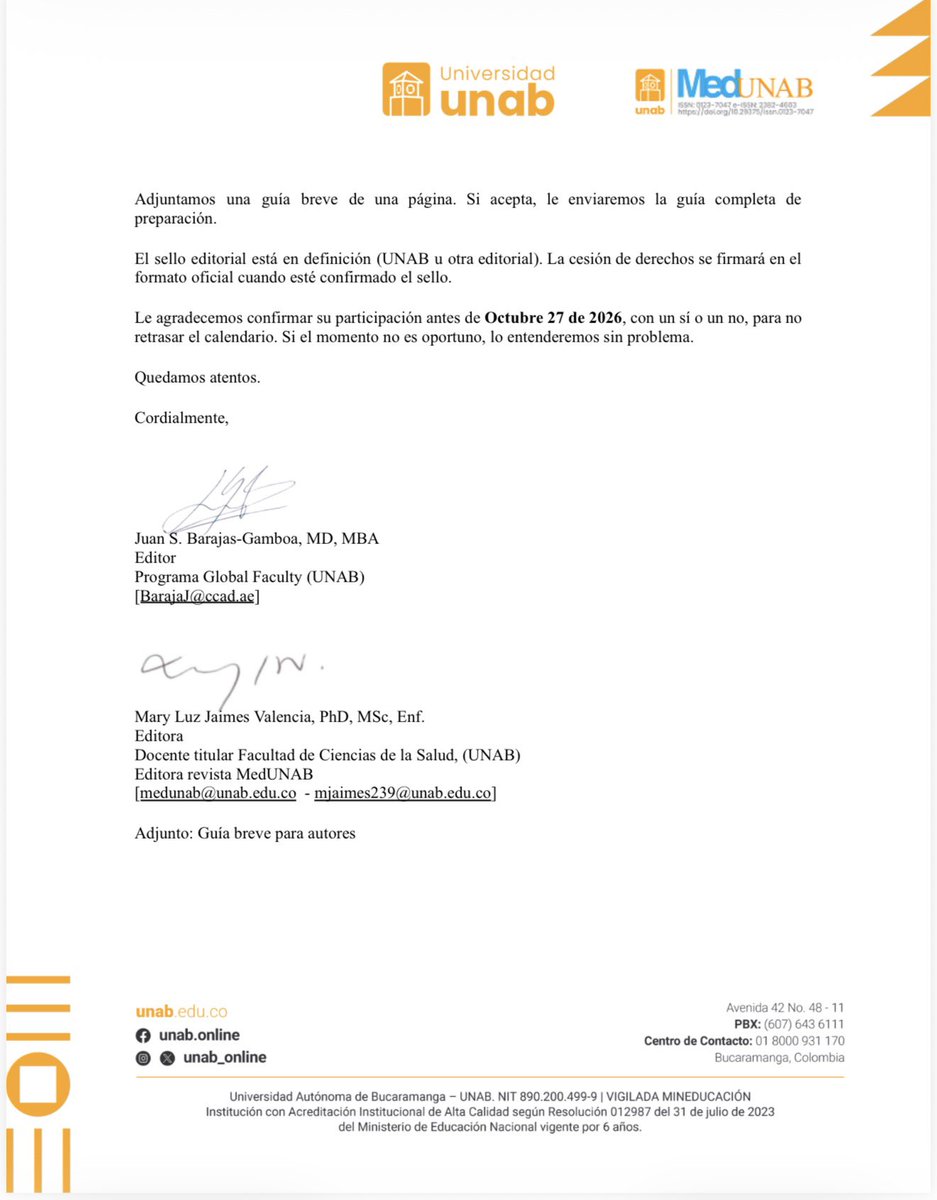 PipeCabreraV's tweet photo. Collaboration! The new non technical surgical skill! Proud of be able to help others to improve their pathway during the amazing journey of academic surgery! Special thanks to @unab_online for this marvellous invitation! @FSFB_Salud @Uniandes @MediUniandes presents ! @SWexner @pferrada1 @juliomayol