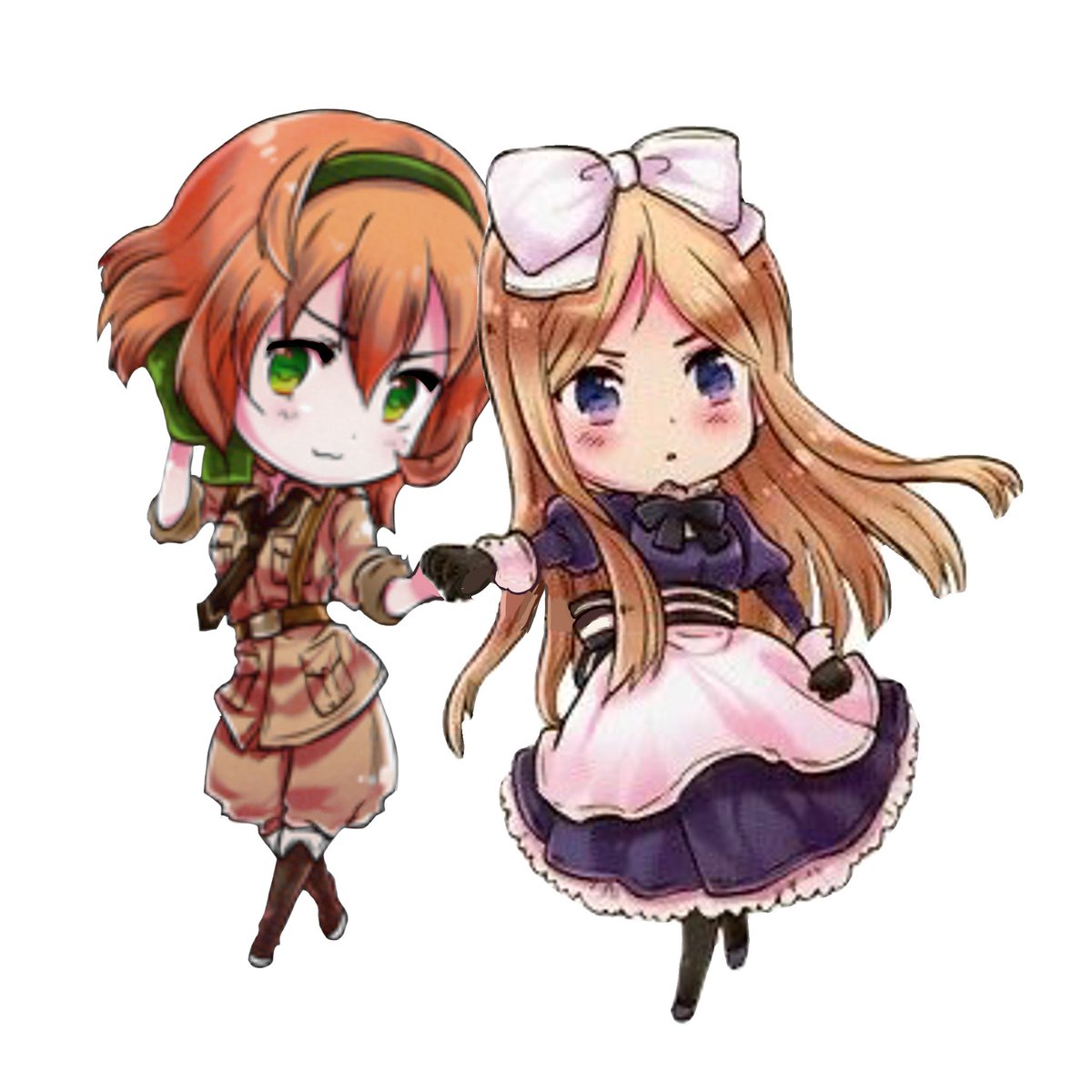anayerpapayer's tweet photo. Belbel chibis holding hands https://t.co/wwOVUCnQeo