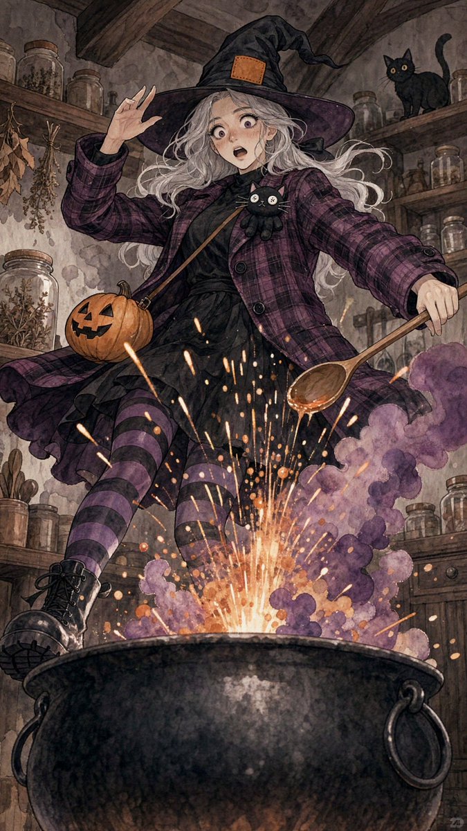 askTIXI's tweet photo. Wallpaper #001 🎃
The exploding potion, now on an iPad. The full wallpaper is the second image, free to save.

2DAI❤️ART https://t.co/z9xyDaVW05
