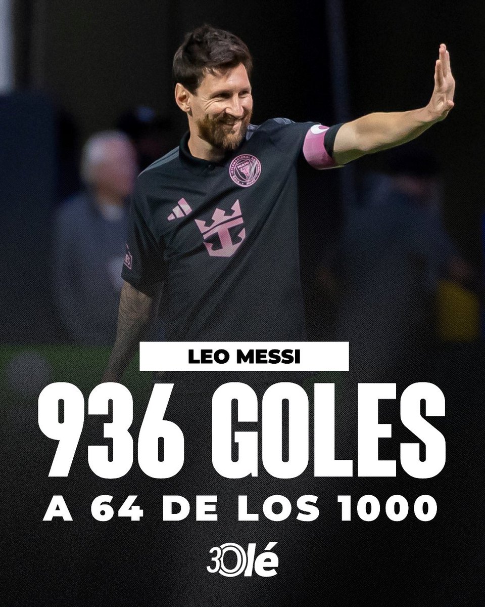 DiarioOle's tweet photo. 936 Y SEGUIMOS CONTANDO... 🐐🇦🇷

DOBLETE DE MESSI ante Atlanta United para quedar a 64 goles de los 1000 🔥

9̶0̶0̶, 9̶0̶1̶, 9̶0̶2̶, 9̶0̶3̶, 9̶0̶4̶, 9̶0̶5̶, 9̶0̶6̶, 9̶0̶7̶, 9̶0̶8̶, 9̶0̶9̶, 9̶1̶0̶, 9̶1̶1̶, 9̶1̶2̶, 9̶1̶3̶, 9̶1̶4̶, 9̶1̶5̶, 9̶1̶6̶, 9̶1̶7̶, 9̶1̶8̶, 9̶1̶9̶, 9̶2̶0̶, 9̶2̶1̶, 9̶2̶2̶, 9̶2̶3̶, 9̶2̶4̶, 9̶2̶5̶, 9̶2̶6̶, 9̶2̶7̶, 9̶2̶8̶, 9̶2̶9̶, 9̶3̶0̶, 9̶3̶1̶, 9̶3̶2̶, 9̶3̶3̶, 9̶3̶4̶, 9̶3̶5̶, 9̶3̶6̶, 937, 938, 939, 940, 941, 942, 943, 944, 945, 946, 947, 948, 949, 950, 951, 952, 953, 954, 955, 956, 957, 958, 959, 960, 961, 962, 963, 964, 965, 966, 967, 968, 969, 970, 971, 972, 973, 974, 975, 976, 977, 978, 979, 980, 981, 982, 983, 984, 985, 986, 987, 988, 989, 990, 991, 992, 993, 994, 995, 996, 997, 998, 999, 1000...