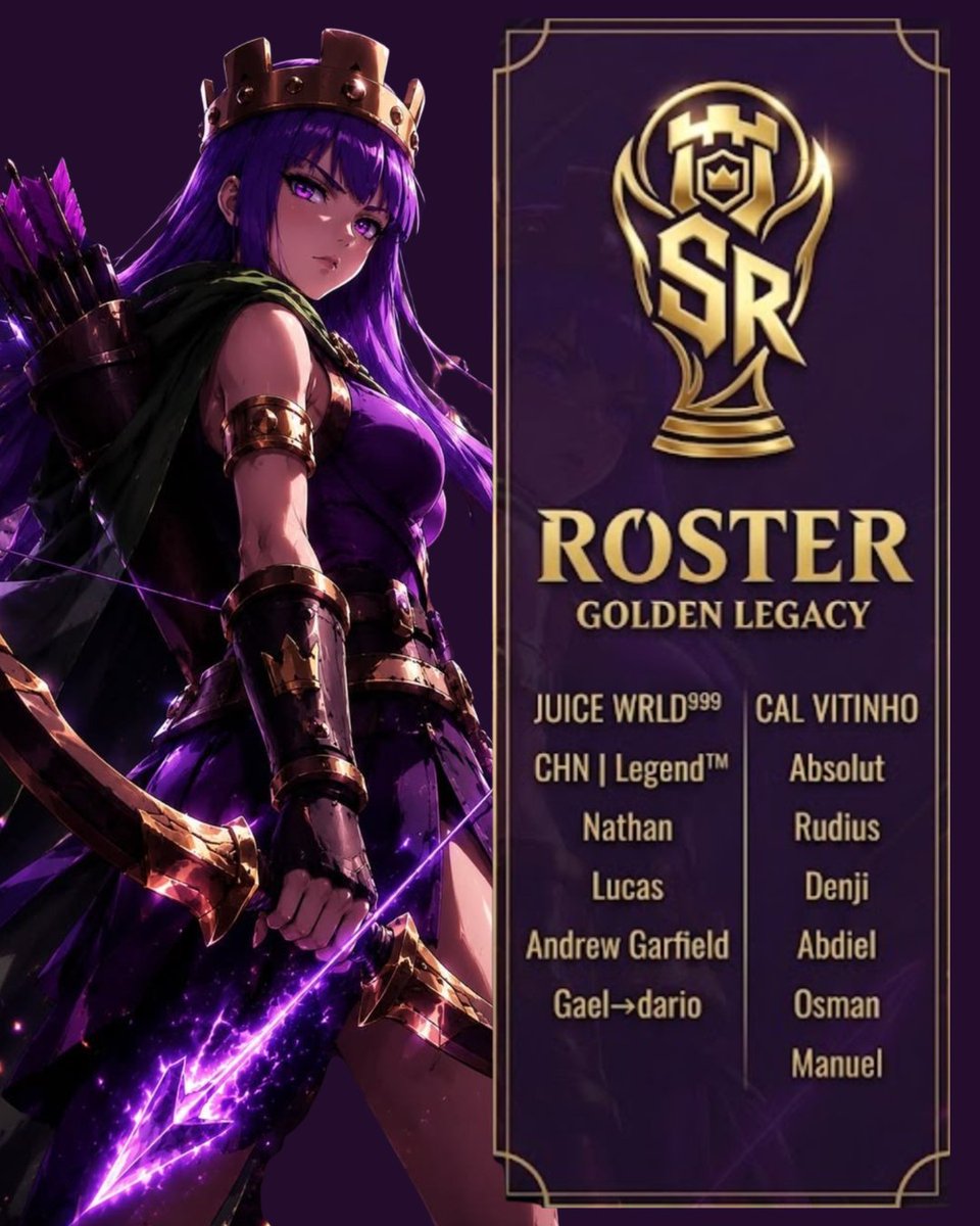 GoldenLegacy_GL's tweet photo. Presentamos el ROSTER para la @SXRKING_LEAGUE 

@BrandonPab123
@MatiasLuja12025
@xlucasx_cr
@patrick_jhoel
@nathanonfire27 
@Cal_Vitinho30
@jesuspozo325417
@andyjhons_10
@abdielbendeck
@daroepk
@Denji_cr1
@LegendYXbow
@osman_esneider

La leyenda apenas comienza ✨
#SXRKING https://t.co/4JLVpVzwT4