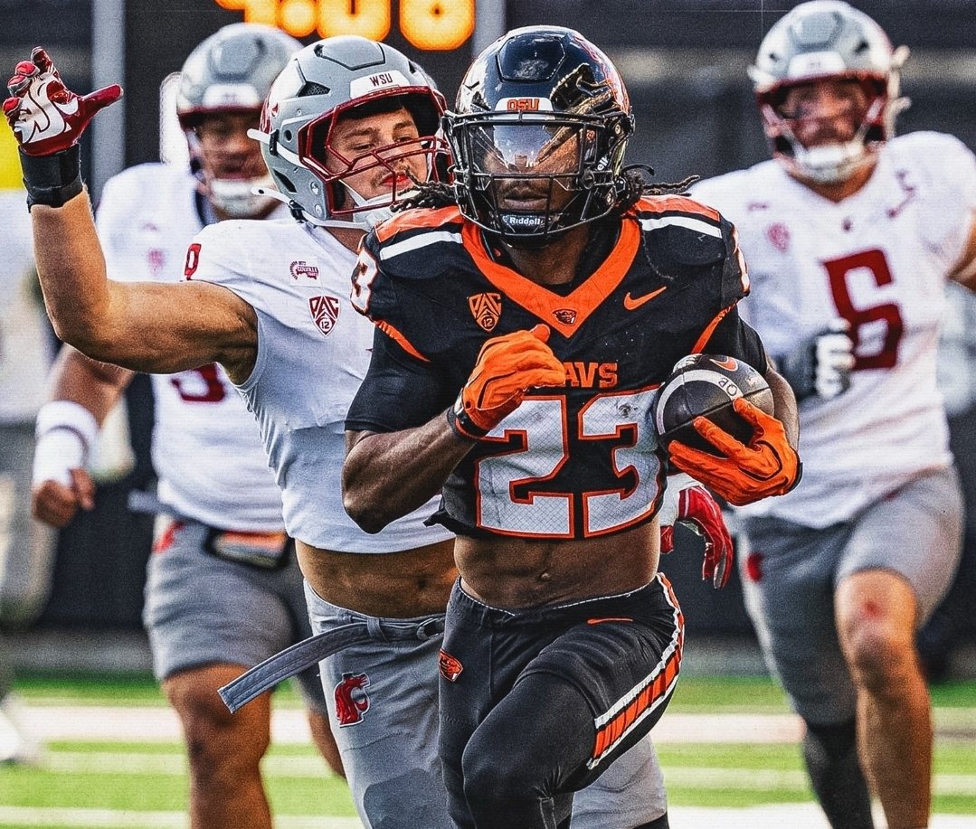 NCAAFNation247's tweet photo. Week 7 Performance

RB AJ Newberry - Oregon State

• 105 Rushing yards 
• 5 rec 120 yards 1 TD https://t.co/vM6OCqRY7h