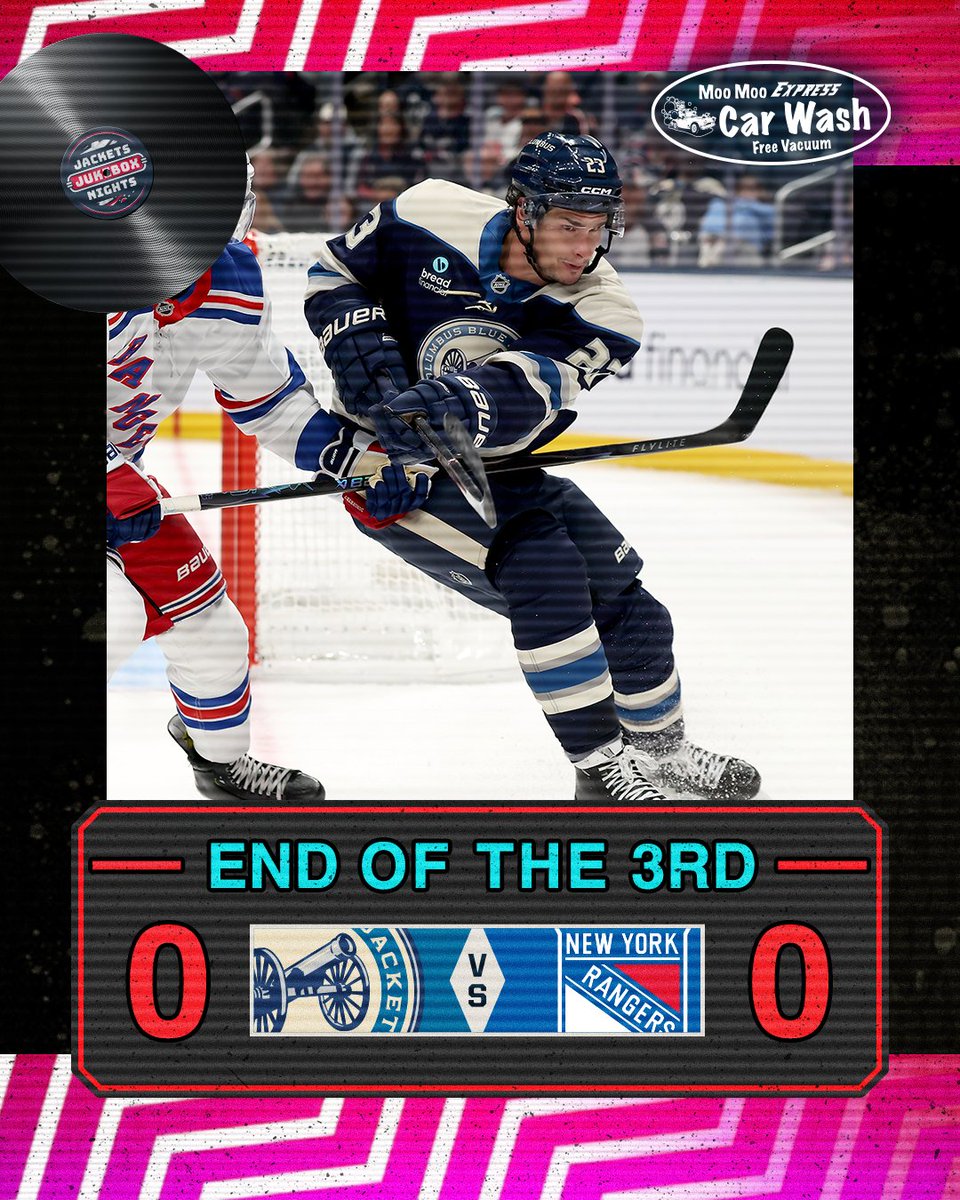 BlueJacketsNHL's tweet photo. this one's going the distance... OT's up next! 

CBJ x @moomoocarwash https://t.co/dqs0DkHddy