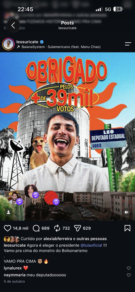 aleerrosaa's tweet photo. PRECISO deixar registrado q o trabalho “voluntário” do Léo Suricate p eleger o Lula – sem depender do PSOL Ceará – tá sendo incrível! Léo, um dia ainda quero votar em você pra Senador! Vc fazia isso antes, mas por efeito adesão as pessoa passaram a usar blusa da CBF só agr https://t.co/Zo9OVV7B6C
