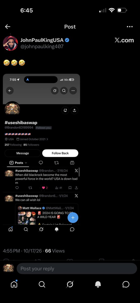 Brandon63189994's tweet photo. Mans deleted his like he big mad 😂😂😂 https://t.co/FfADeZxST0
