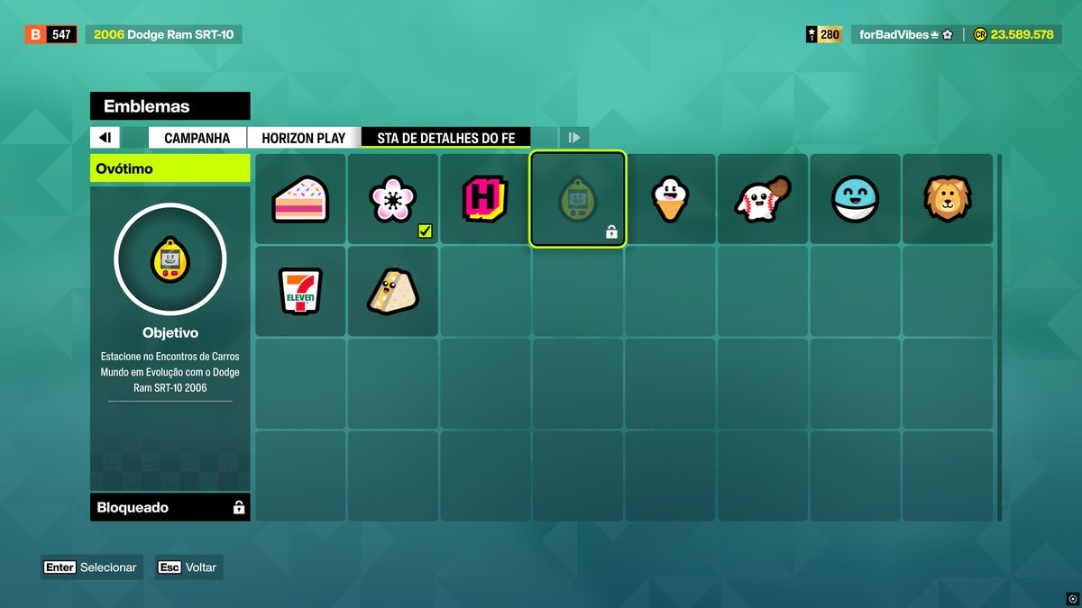 thatforbad's tweet photo. @ForzaHorizon @forza_support F...

Would it be possible to make this emblem obtainable at any car meet within the "evolving world"? Since there was no prior notice or a specific mission created to earn it at the time, many people ended up missing the opportunity.

#forzahorizon6 https://t.co/RdR7eXoPyo