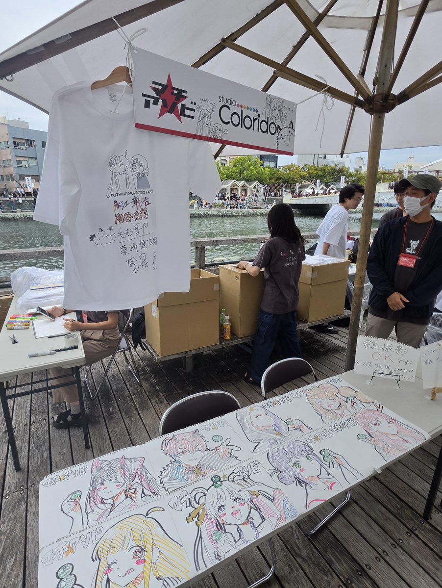 momocyo's tweet photo. マチアソビ2日目もよろしくお願いします。
刈谷さん本日も筆が止まらず芦花真実追加されました。

#マチアソビ
#超かぐや姫 https://t.co/eh5X5zMbYU