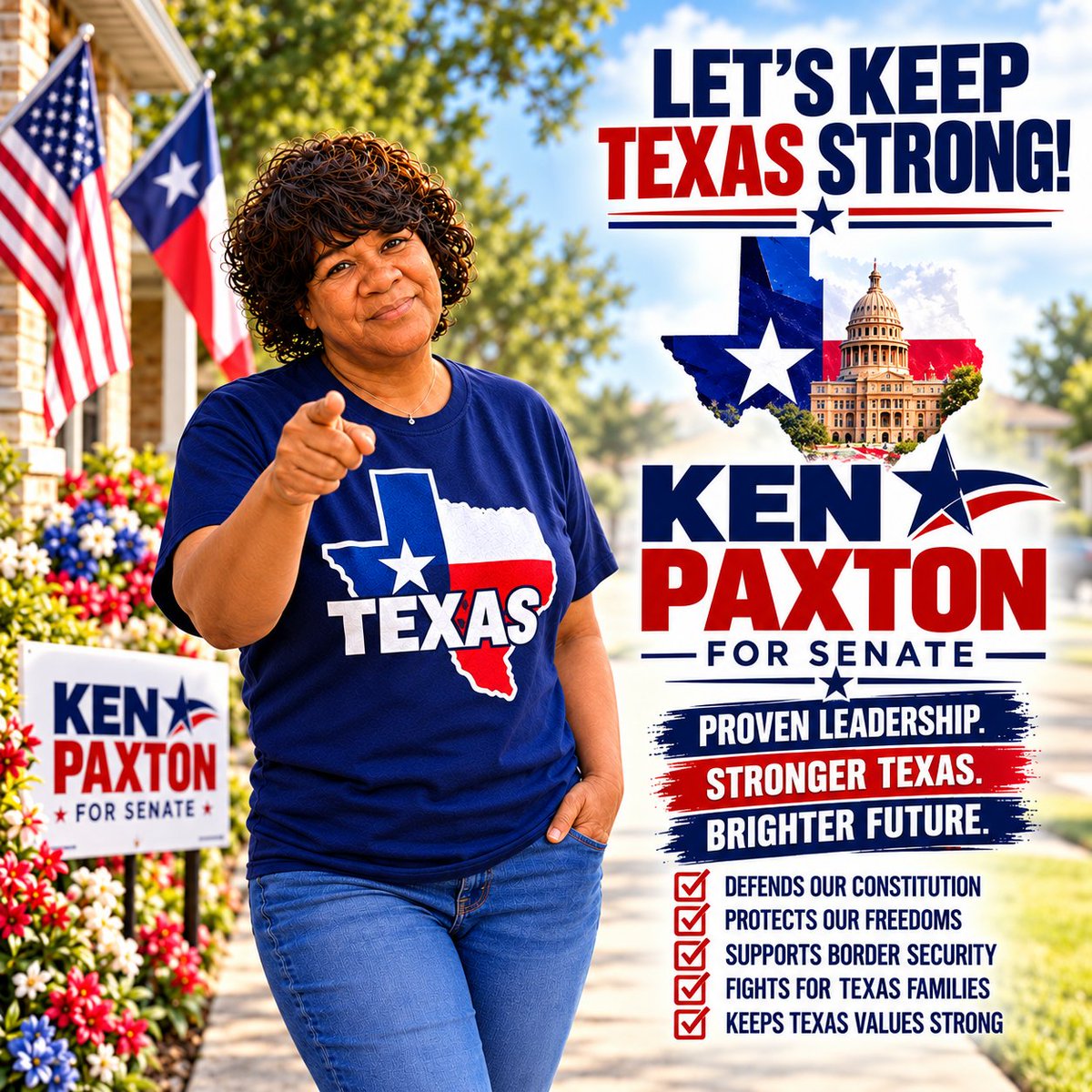 KJHorn2's tweet photo. @KenPaxtonTX VOTE for KEN PAXTON for Our Next Texas State Senate @KenPaxtonTX https://t.co/8InwiGQ0ww