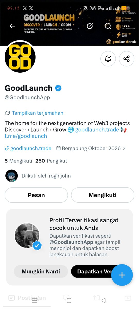 oleauderO's tweet photo. @GoodlaunchApp @goodlaunchtrade thank you so much 

@qetnyang @hepipcy @Genthon9 https://t.co/dplxEKehjm