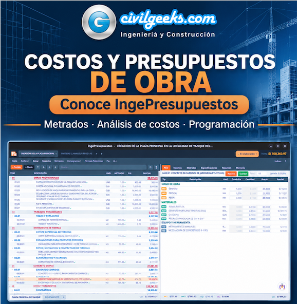 CivilGeeks's tweet photo. ¿Buscas una alternativa para elaborar costos y presupuestos de obra?
Conoce IngePresupuestos, software libre con herramientas para presupuestos, metrados y análisis de costos unitarios.
💻 Descubre sus funciones:
https://t.co/4P3C537goR

#Civilgeeks #IngenieríaCivil #Construcción https://t.co/cWVOwpTEYu