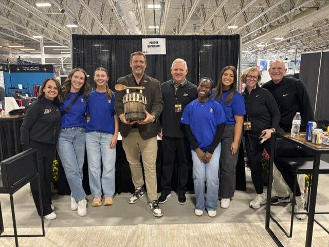 PurdueSportMgt's tweet photo. Proud of our grad students gaining hands-on experience at the 2026 World Food Championships in Indy! Great to support our HTM colleagues and see Purdue serve as an official partner. Thanks to @Amanda Cecil for including our team. Hope to welcome WFC back in 2027 and beyond! https://t.co/Lv0KZFzrkp