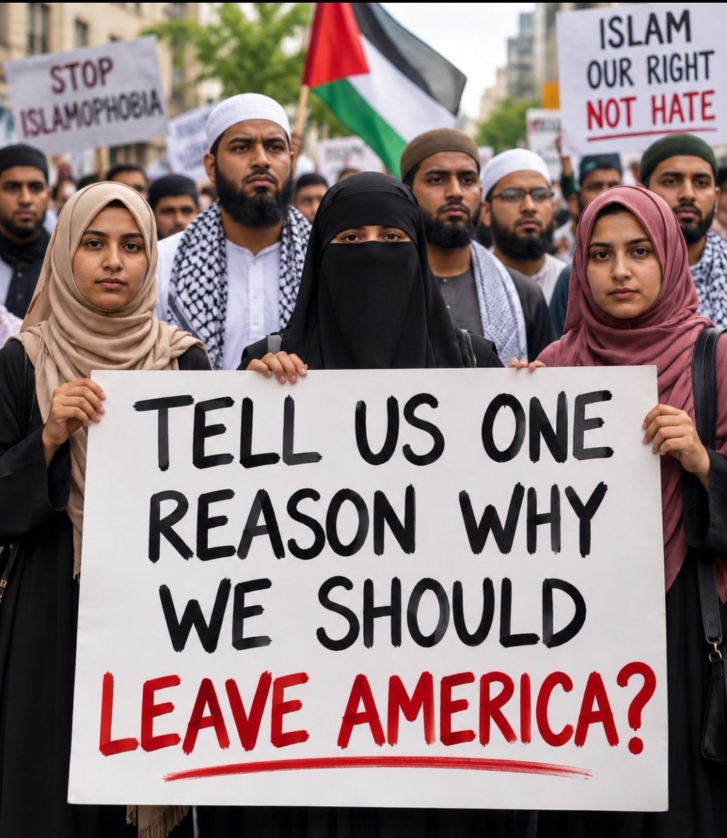 Bob_JoyceQ's tweet photo. Name One Good Reason Muslims Should Leave America 🇺🇸
#Viral #Trending #FYP #ForYou #Explore #MustSee #GoingViral https://t.co/sFyZ40h766