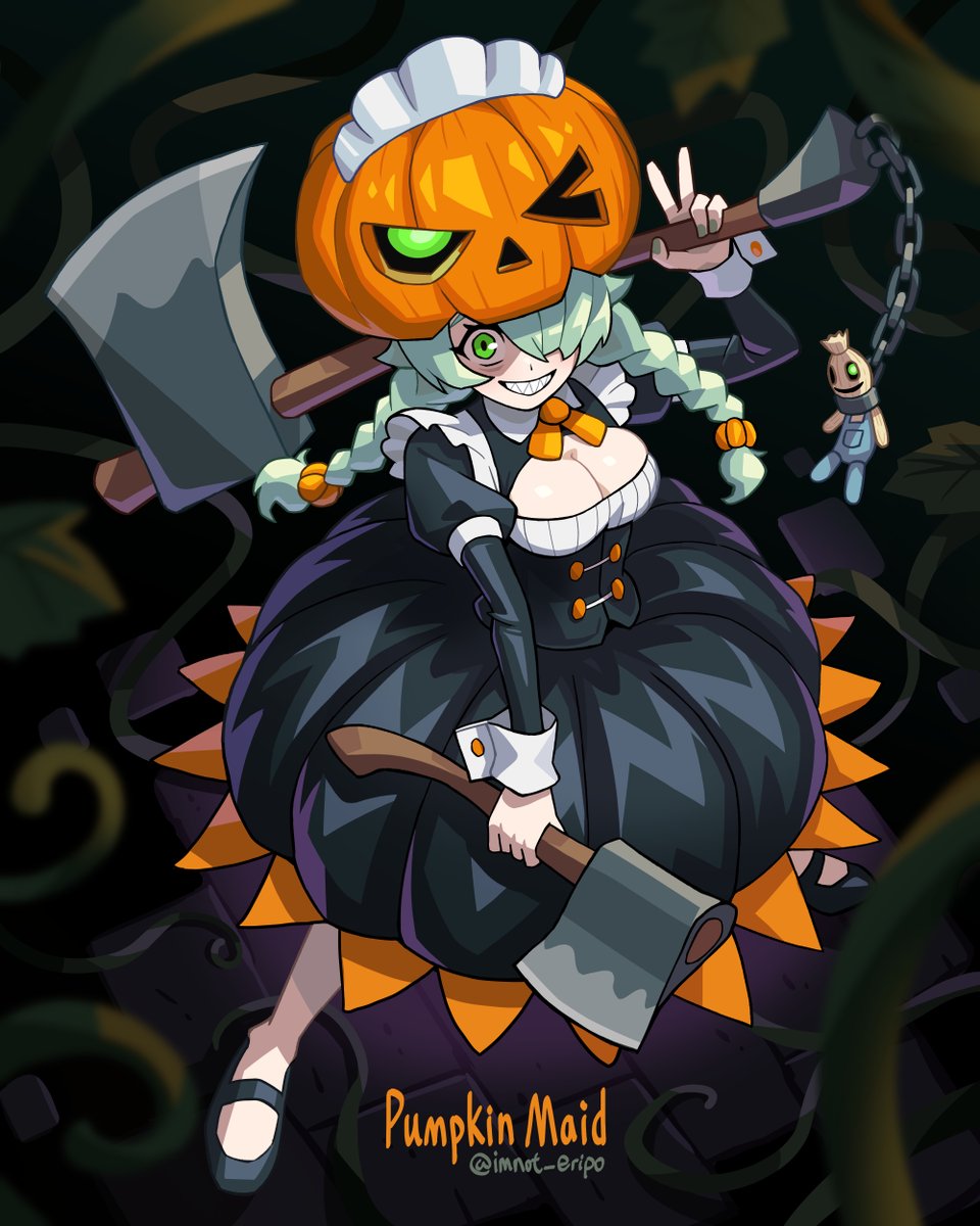 imnoteripo's tweet photo. Pumpkin maid #oc https://t.co/GX1UBhtEor