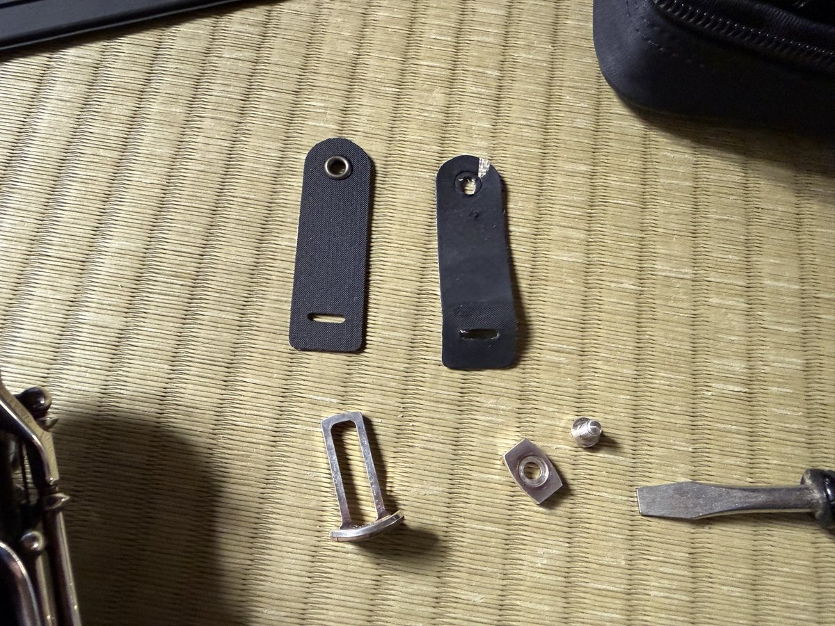 toransutoransu's tweet photo. アルトクラリネット修理完了！
ついでにベークラのバードストラップのアダプターも買いました。
合計38,846円😅(アダプターは385円)
アダプターはAmazonでもポチりましたが、先程キャンセルリクエストしました。キャンセルリクエストは久しぶり。

あと、楽器店へ行く時に踏切で見た電車。 https://t.co/e1fafYahsO
