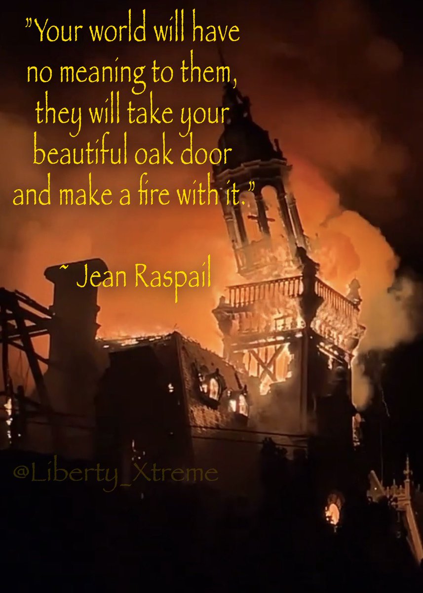 Liberty_Xtreme's tweet photo. They want to come to your country because they’ve already done this to their own countries. They either did this or utterly neglected their own infrastructure that they were given by others until it falls apart..

These are hordes of high-time-preference cultures that have built absolutely nothing, despite having been born on third base with the most resource rich lands. Their entire lives are just the ever present now.. they don’t conceive of past, present, and future.. these are their words not mine.

If we let them into the West, then they will turn our world into South Africa or the Congo. Some cultures just cannot coexist with others.

There’s only three types of cultures. There’s Guilt, Shame, and Fear based cultures.

What you see below is what you get when you invite a Fear based culture into a Guilt based one like the West. You stare at them in disbelief wondering when that deep seated sense of guilt that you would feel if you behaved like they do (like burning down a 150 year old building) will kick in, and it never will.

Because they only respond to Fear. Immediate and overwhelming consequences are the only things they understand. And until you treat them that way your world will continue to burn. Until you treat them that way your children will never be able to walk down the street or play safely in your neighborhood.

Until you speak to them in the only language they understand, Fear.. you will continue to be tax slaves to pay for the free stuff they are given.

There are people from abroad that can assimilate into your culture and respect it, but they are rare. They are the exception, not the rule.