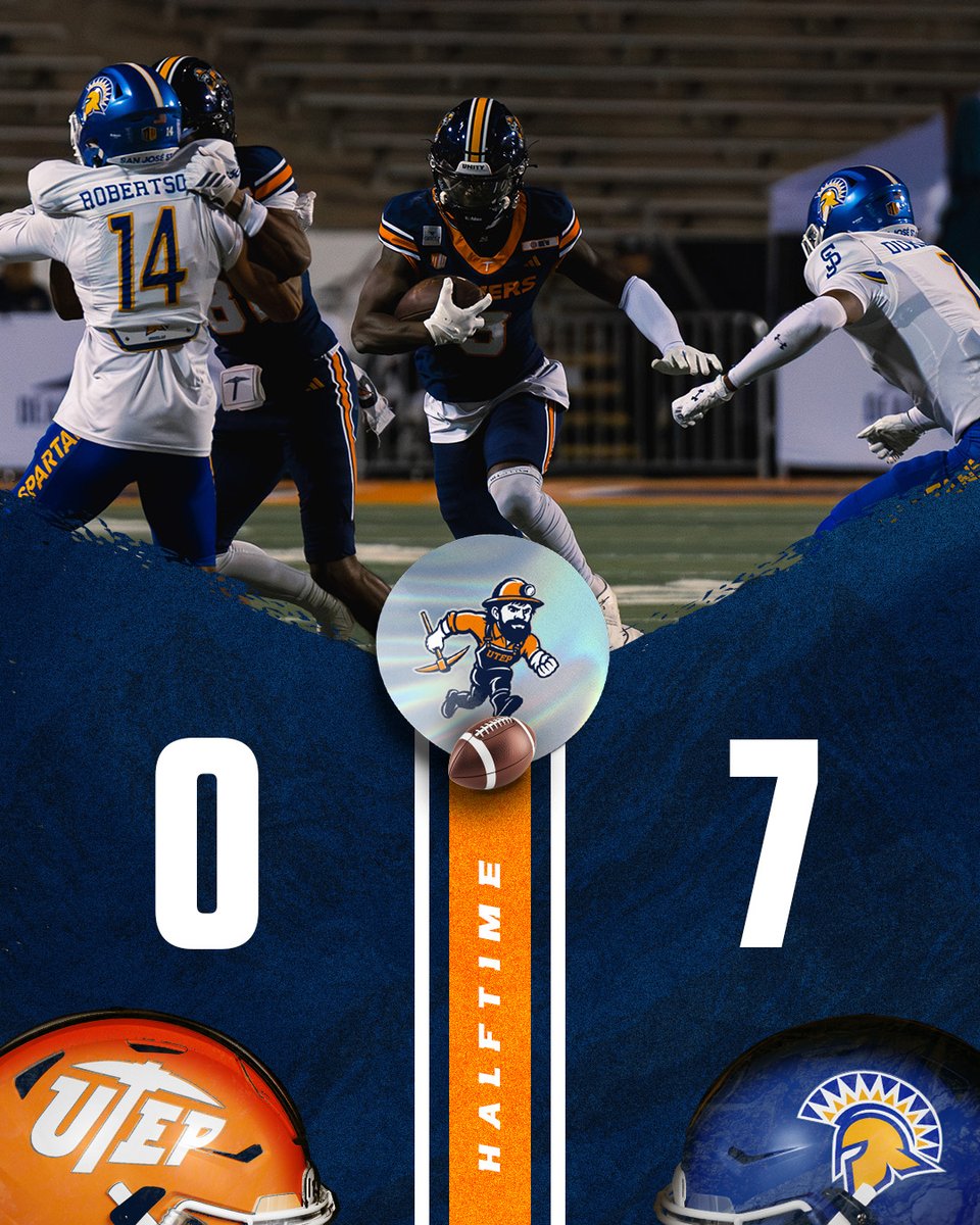 UTEPFB's tweet photo. That's halftime at the Sun Bowl!

#PicksUp https://t.co/msssSfYAfo