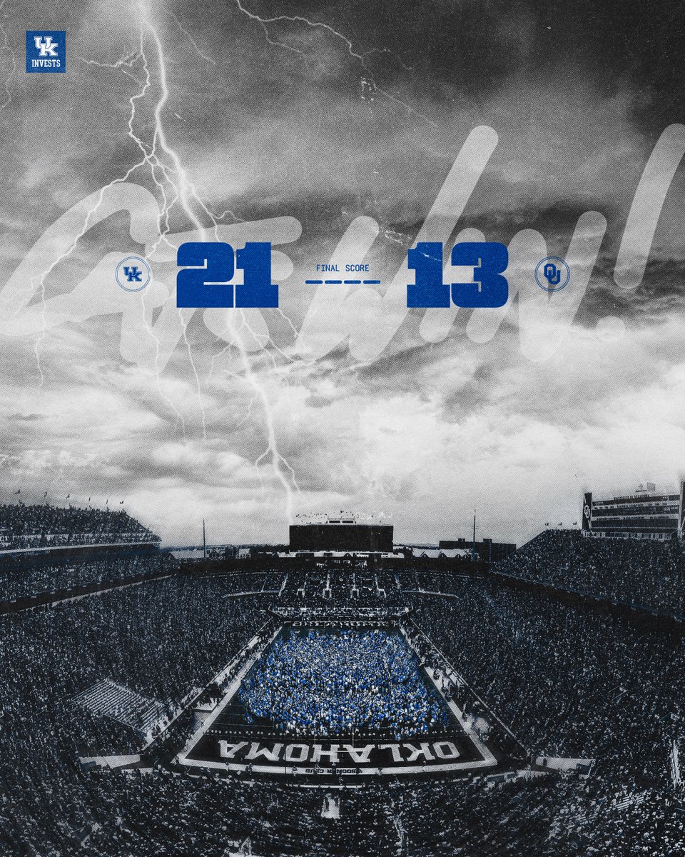 UKFootball's tweet photo. Stormed Norman. https://t.co/oC3ZblUsFN