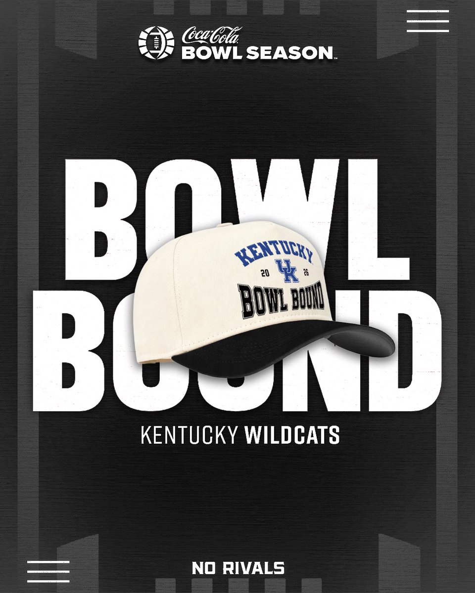 BowlSeason's tweet photo. GO CATS! 6️⃣ wins and Kentucky is officially #BowlBound! Next stop: Bowl Season. #Norivals #Bowlseason https://t.co/BHSf1PtklE