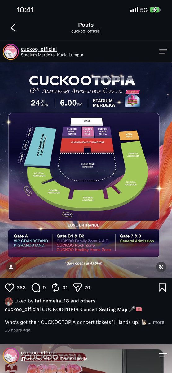 FSI_RZ's tweet photo. WTS 1 (ONE only) Healthy Home Zone ticket (red coloured zone) for #Cuckootopia Concert at Stadium Merdeka on 24th Oct. #LeeJunho #Fridhaus #Pheiyong #WTS #ELLA #Faizaltahir https://t.co/2V2Nt54nnM