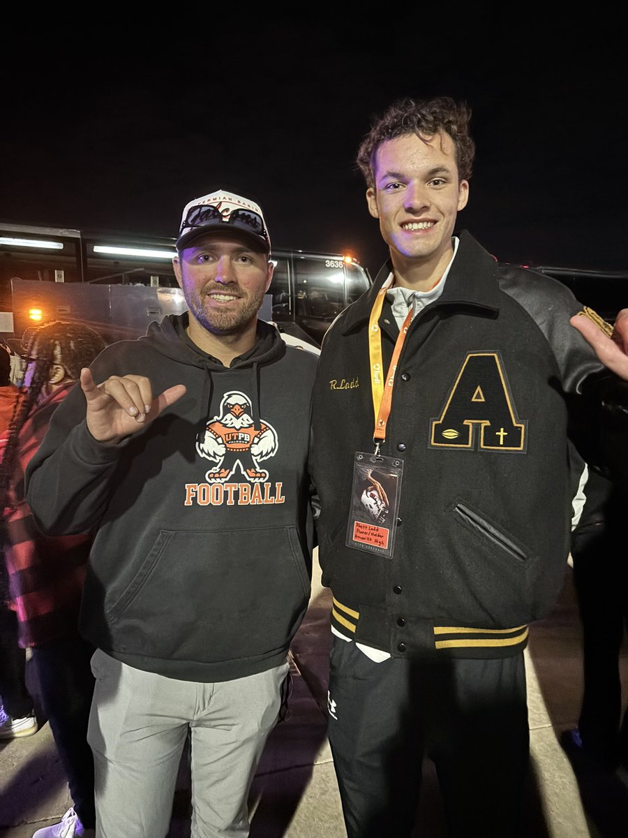 laddrhett's tweet photo. Had an awesome game day visit to UTPB! Thanks to the coaching staff and @Coach_Conry for having me out! @GP_Recruiting https://t.co/wzU1oxLXqL