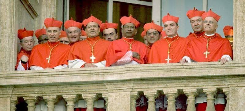frobrien's tweet photo. Preaching on this tomorrow. Cardinal George on the St. Peter’s balcony in 2005. 

Caesar is dead. Jesus Christ is alive and He’s King of the Universe! https://t.co/laTMuKEmTZ