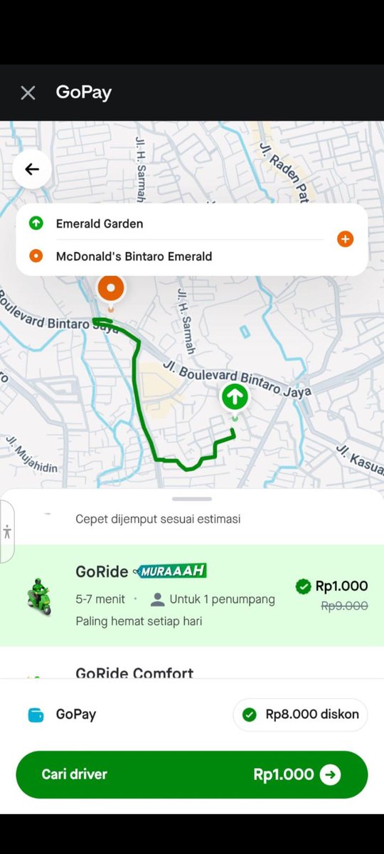 mhnja_'s tweet photo. sebelum pesan Gojek, biasakan cek promo yang tersedia dulu 👀 ada info Gojek Mulai 1000 DiGoPay yang bisa kamu cari tahu lewat aplikasi GoPay. siapa tahu ada penawaran yang cocok! https://t.co/DE5m2P8ASy