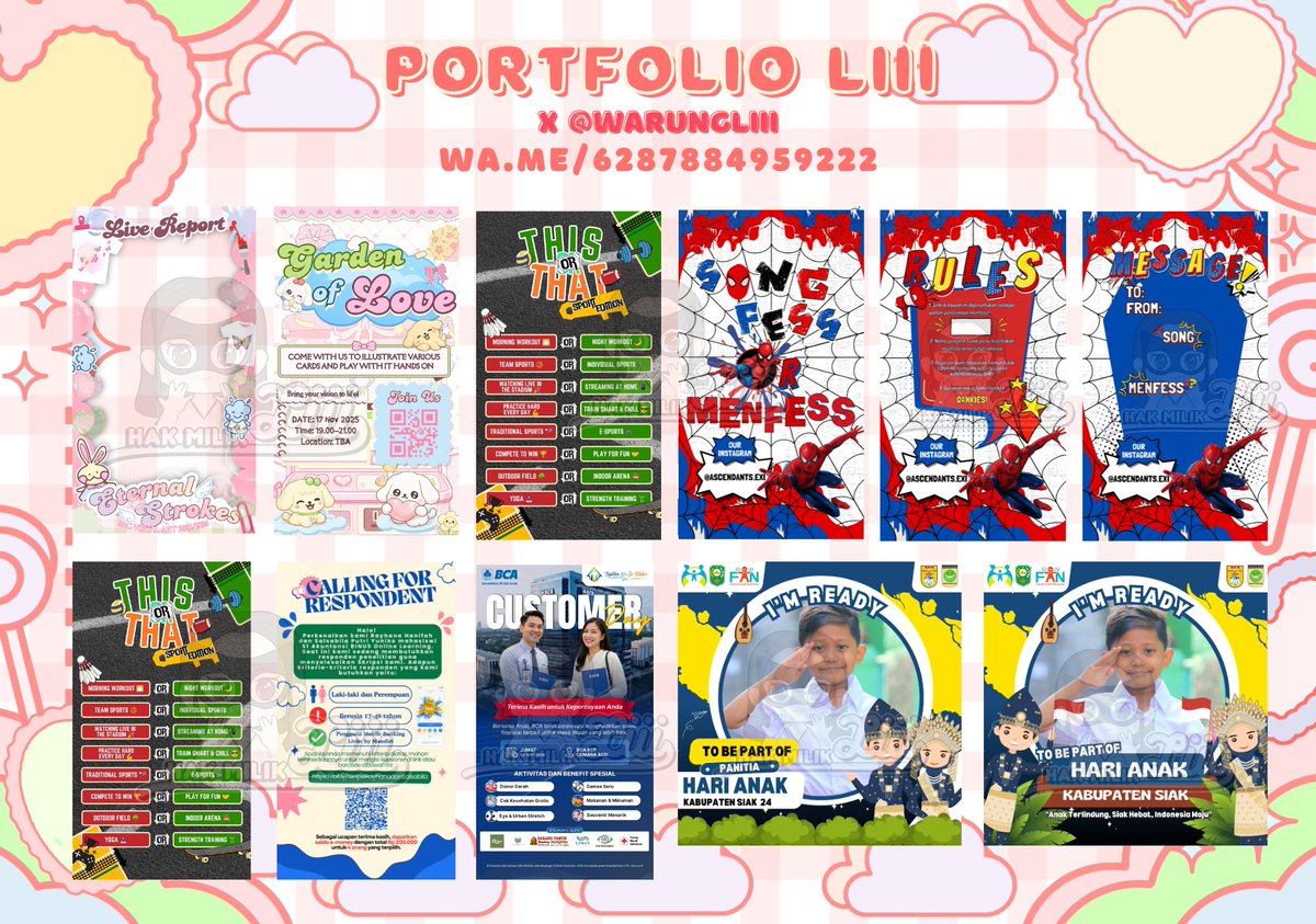 warungliii's tweet photo. @willbegoes start 5k kaka

portfolio, testi, dan info lainnya udah aku kumpulin lengkap di link ini yaa ✨
🔗 https://t.co/obCYtulh8G

harga bersahabat, bisa pay akhir, dan free revisi.🤩✌🏻 https://t.co/cDJ8Pif0gS