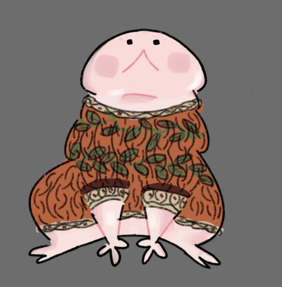 Doeisdrawing's tweet photo. Pingus sits, pingus wears a fall sweater https://t.co/DwBZysXiqY