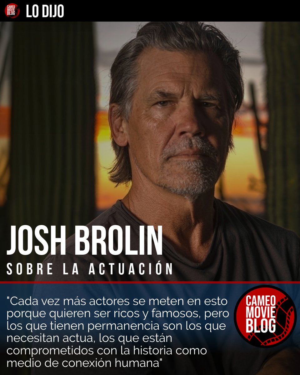 BlogCameo's tweet photo. Josh Brolin cuenta en una entrevista con The Telegraph, cómo ha contratado por primera vez en 20 años a un coach de actuación para su siguiente papel. Leyenda.

#cameomovieblog https://t.co/UKRBZByvTj