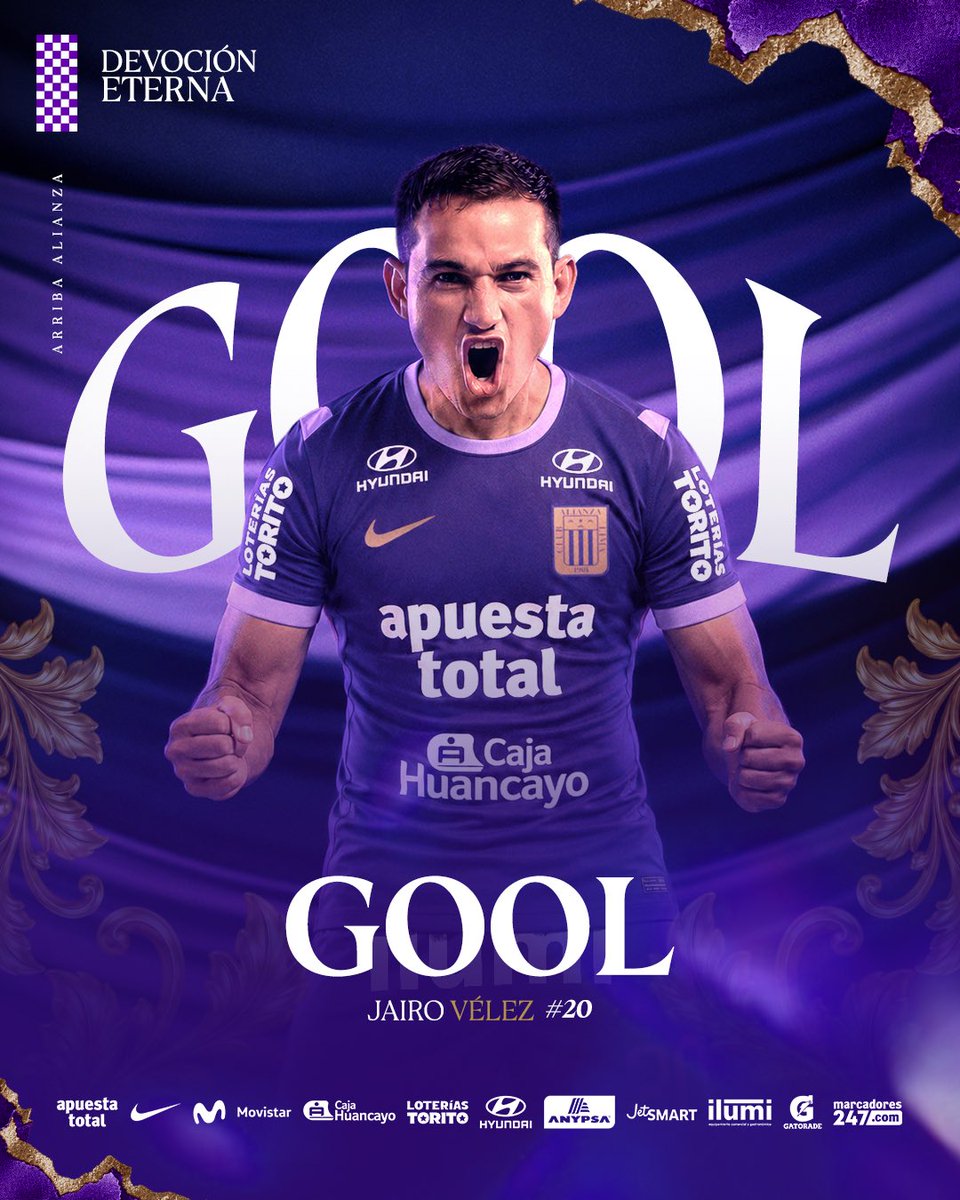 ClubALoficial's tweet photo. 🏆 Fecha 12 Torneo Clausura @Liga1TeApuesto .

@ClubALoficial 3-1 @Grau_Oficial 

82' ST | G⚽️L DE JAIRO VÉLEZ. 

¡PERO QUÉ GOLAZOOOO, JAIROOO! 💜💪🏾

#AlianzaLima 
#ArribaAlianza https://t.co/Xa5GJG35Zq