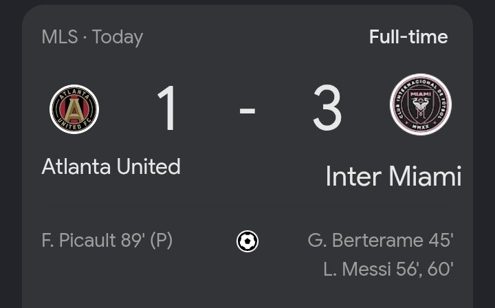 LancerGNF's tweet photo. After watching Atlanta United vs. Inter Miami today, I finally understood why Lionel Messi ran to the MLS. 

For a player his fanbase and the football media propaganda machine rate so highly, why leave Europe at 36 when they claim he was still at the peak of his career?

Instead, he moved to the MLS, where he can score against defenders who make defending look like a part-time job, rack up goals, and keep his 1000-goal chase alive. 

Watching him score twice today made me question how anyone could seriously rate the MLS above the Saudi Pro League.

Let's be honest, the quality of defending in the MLS is shocking. Yet, some people will go to any length to discredit the Saudi league simply because Cristiano Ronaldo plays there.

If the MLS is genuinely superior, let's see the same energy when comparing the quality of defending in both leagues.