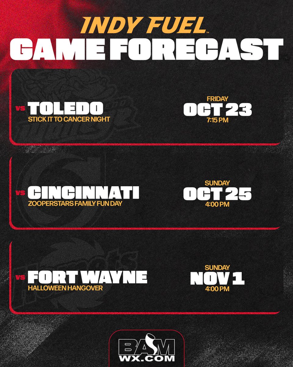 IndyFuel's tweet photo. Your next three home games are calling 📞

#IndyFuel | #FuelTheFire https://t.co/5e5p1prPbf