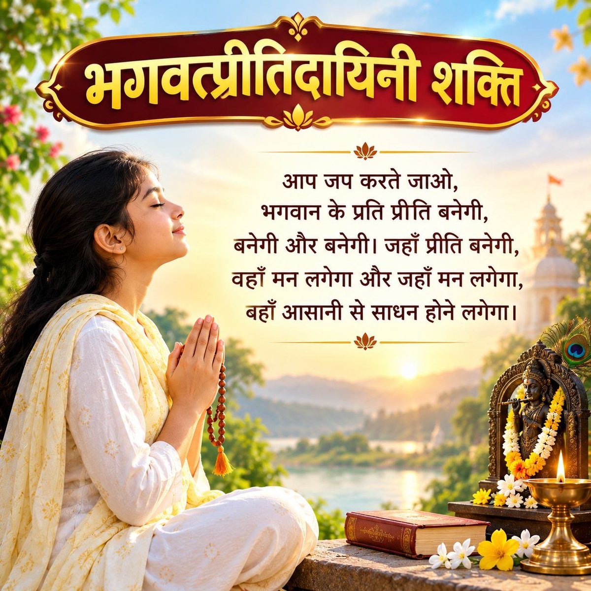 om_haripriya's tweet photo. @LokKalyanSetu मंत्रजप के लिए केवल शब्दों का उच्चारण नहीं,बल्कि मन की सजगता और भाव की पवित्रता भी महत्त्वपूर्ण मानी जाती है।Sant Shri Asharamji Bapu श्रद्धा और एकाग्रता से साधना करने की प्रेरणा देते है।नियमित ईश्वर-स्मरण से जीवन में अनुशासन विकसित किया जा सकता है।🙏
Mantra Shakti
#SanatanDharma https://t.co/Gp5s2m2f22