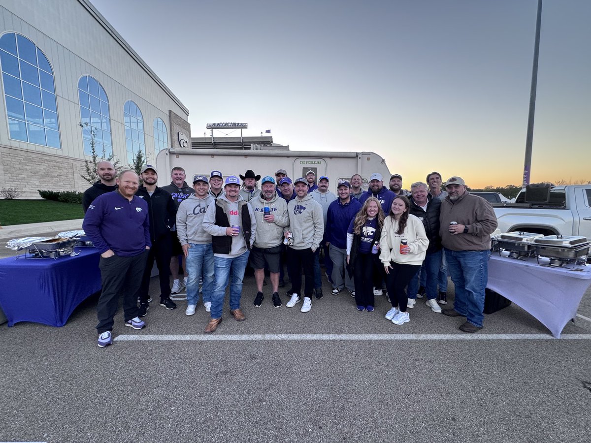 KStateSWAG's tweet photo. Reunited and it feels so good!!!  Amazing weekend!   1st Annual K-State  Equipment Reunion!  The K-St vs Equipment manager game trophy came home and then the Governors cup stays home!!  Blessed!!!! https://t.co/KJ35S8YOkh