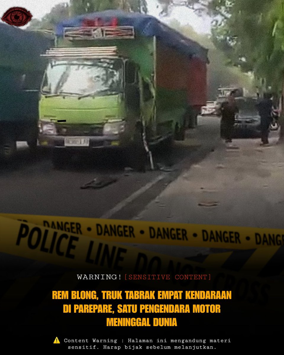 creepycode_id's tweet photo. Video: https://t.co/avBtmHYFwQ

Kecelakaan lalu lintas yang melibatkan lima kendaraan terjadi di Jalan Jenderal Ahmad Yani Km 4, tepatnya di depan Coto Bontonompo, Kelurahan Bukit Harapan, Kecamatan Soreang, Kota Parepare, Rabu (14/10/2026) sekitar pukul 14.20 Wita. https://t.co/lKYvjqQxSH