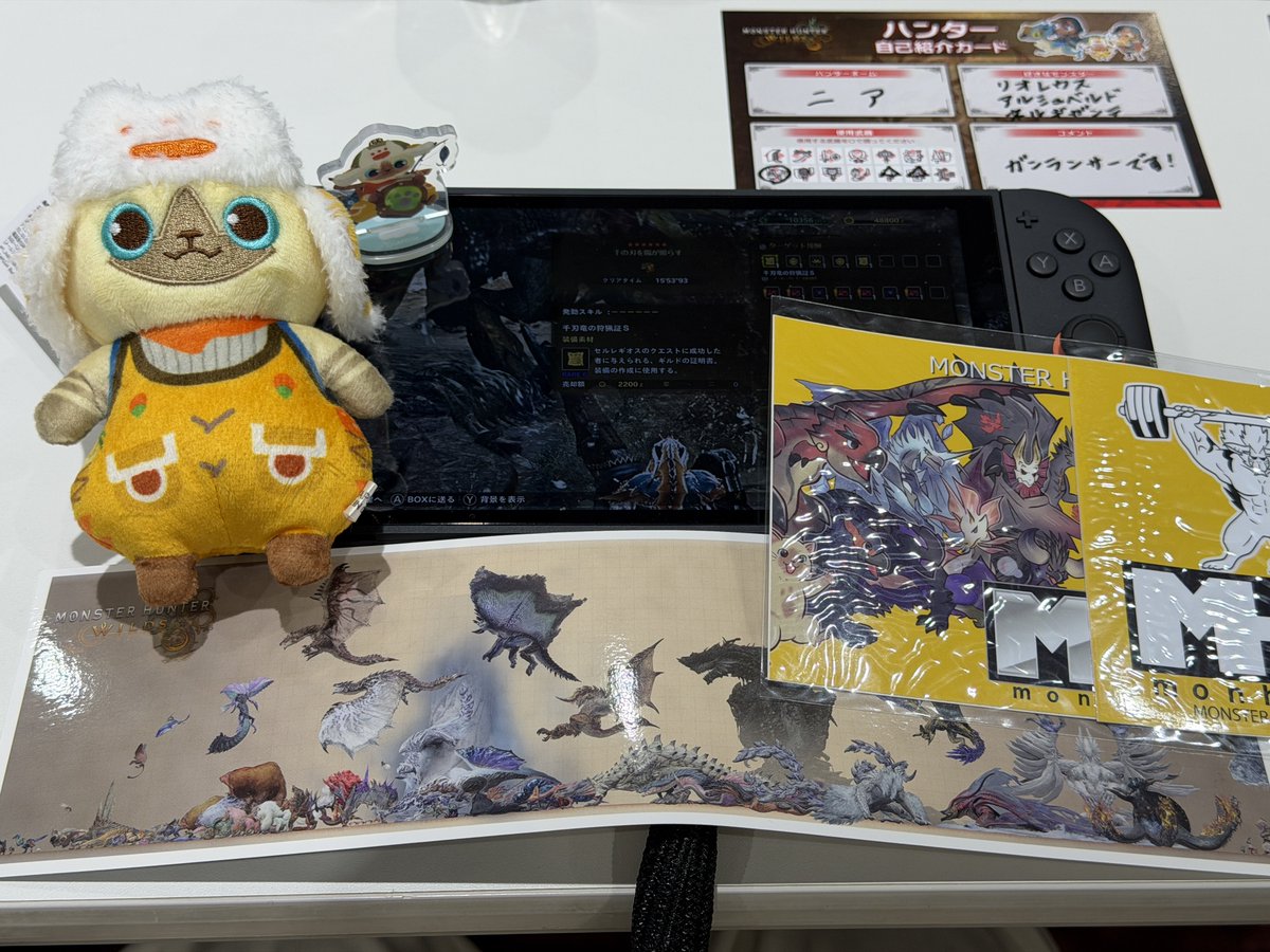 Nia_ow's tweet photo. モンハン部(カプコン)に招待されてNintendo Switch 2 版『モンスターハンターワイルズ』体験会に来ました！
画面がとても綺麗✨対面で連携取りながらのプレイが懐かしくも新鮮でとっても楽しかったー‼️✨TAでは2位を取れて大喜びのハイタッチ🙌🏻✨ありがとうございました！
 #PR #モンハン部体験会 https://t.co/owxvC8zkiW
