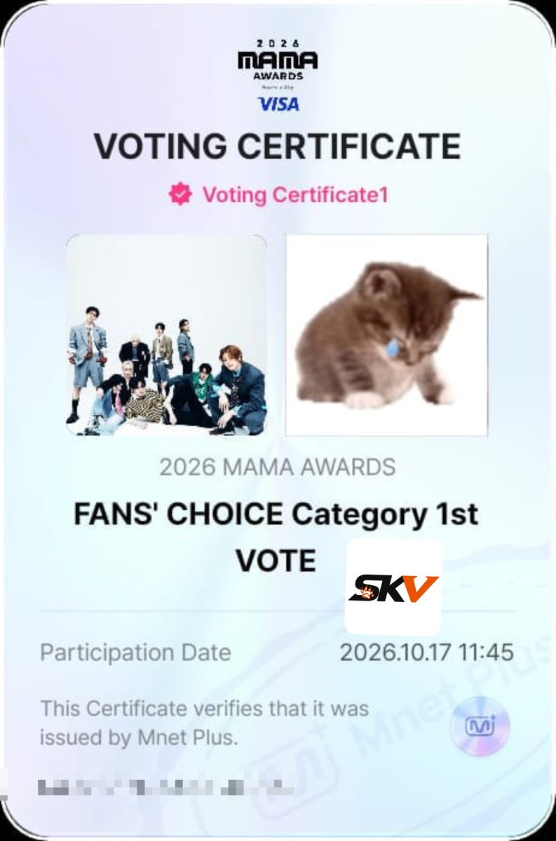 SKZoov_VS's tweet photo. 🚨 HEMOS CAÍDO AL PUESTO 9 🚨

Rápido etiqueta a 5 personas para que no se pierda la racha de votar por #straykids en los #2026MAMAVOTE ✨ 

🔗: https://t.co/5paNMgzngQ

@Stray_Kids #스트레이키즈 https://t.co/9ZtUnCkt4M