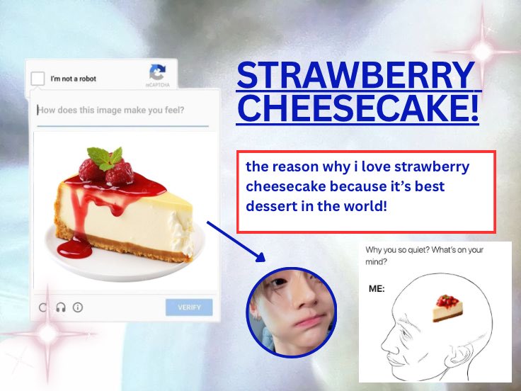 edeIhart's tweet photo. ⠀  

            𝘁𝗵𝗲 𝘀𝗵𝗮𝗿𝗲𝗱 𝘁𝗮𝗯𝗹𝗲:
            strawberry c͟h͟e͟e͟s͟e͟c͟a͟k͟e͟

⠀  ⠀ https://t.co/LGL5WSCDo0