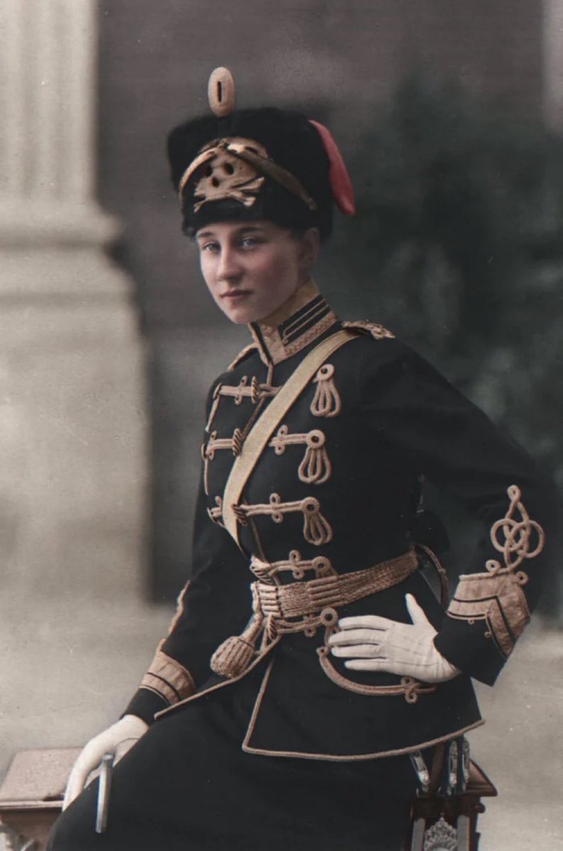 TheNameofWar's tweet photo. The German princess Viktoria Louise of Prussia in her Totenkopfhusaren uniform, 1909 https://t.co/Q8zBPyTxUI
