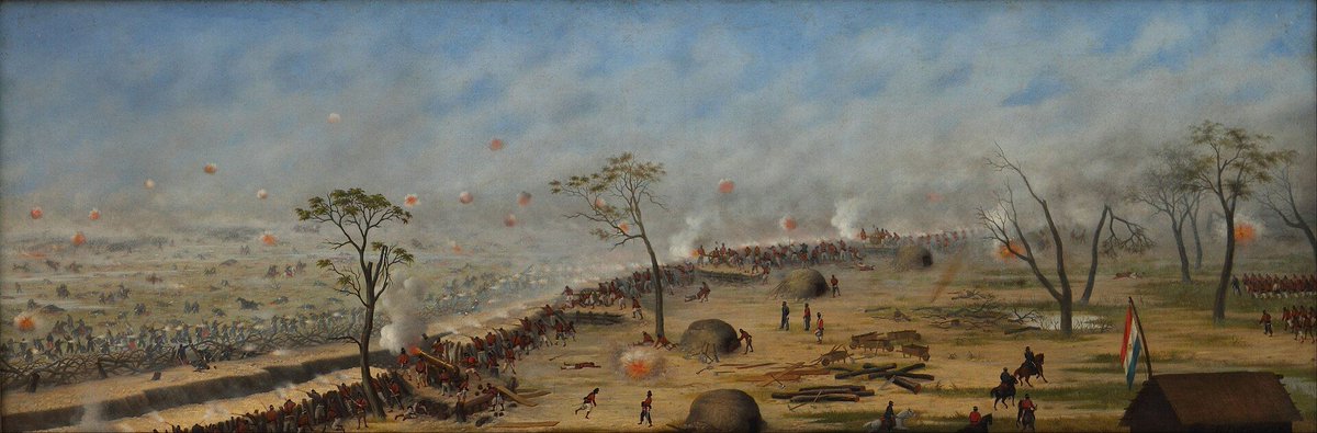 artacrosstime's tweet photo. Cándido López signed up when the Paraguayan War began. At the Battle of Curupayty a grenade shattered his right wrist and his arm had to come off above the elbow. So he taught himself to paint left-handed.

Museo Nacional de Bellas Artes, Buenos Aires
#ArtHistory #Art https://t.co/PbvF3bJr13