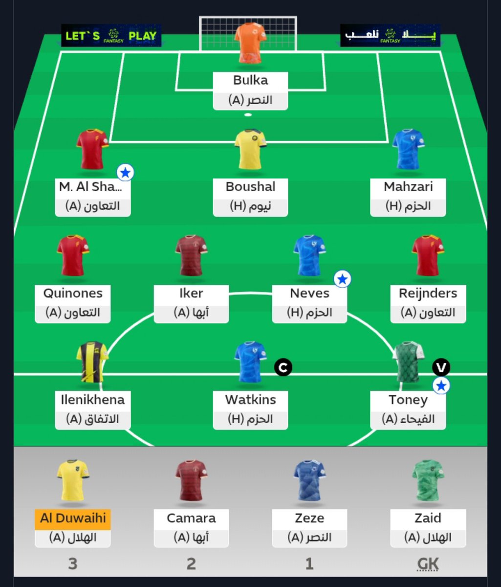 AliAlmahi20's tweet photo. GW 10 
🌍 = 94
Watkins 🫡🧢

تبديل وحيد  خروج بن رحمة ودخول روبن نيفيز 
#بالتوفيق للجميع 🤲 https://t.co/AcgHtjtbK0
